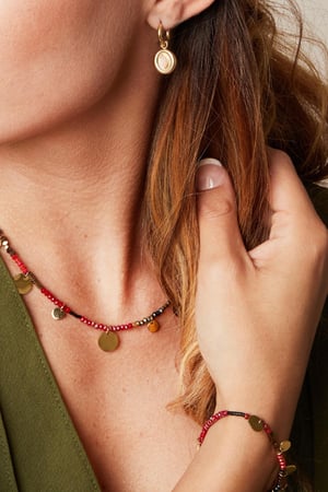 Collier Caribbean Sunset Rose Acier inoxydable h5 Image2